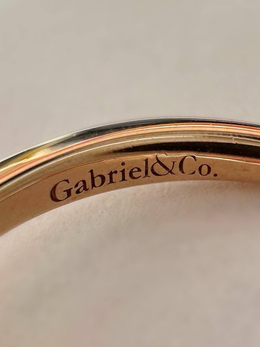 Gabriel & Co 14k rose gold 1.12CTW natural Oval Diamond Engagement ring sz 4.5 - Picture 4 of 12